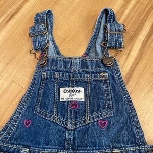 OshKosh Girl Overalls with Hearts - 24 months